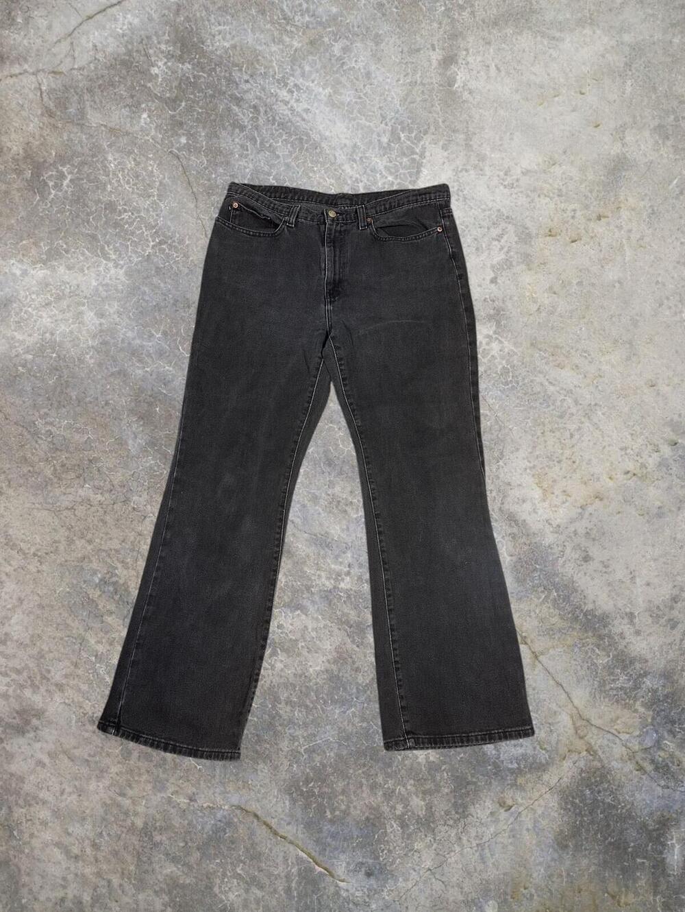 Polo Ralph Lauren Saturday Bootcut Faded Black Jeans Sz 14x32